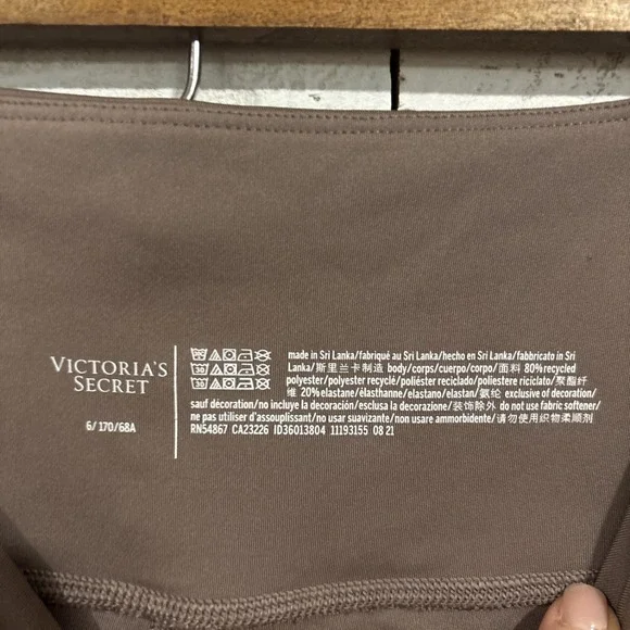 Victoria Secret Leggings Size 6 Women's Brown Yoga Pants - Picture 4 of 5